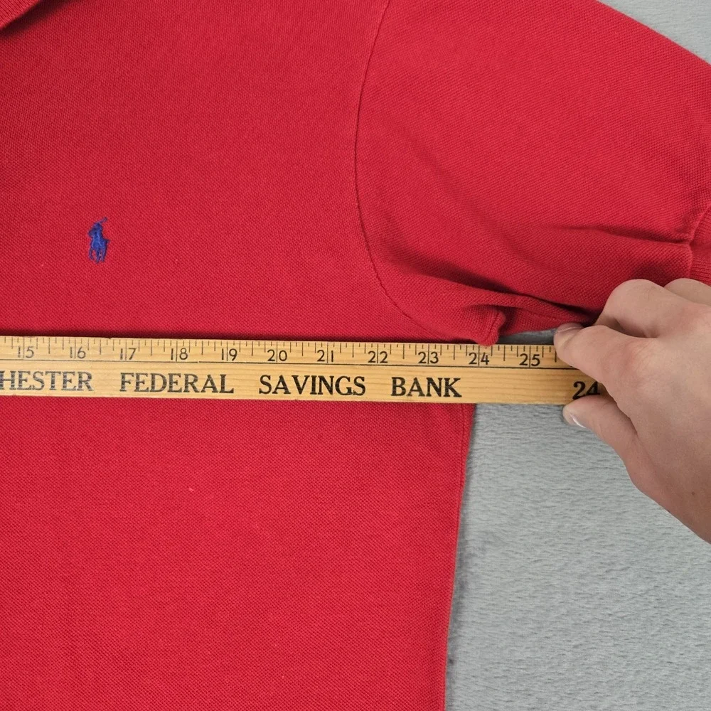 Polo Ralph Lauren Polo Shirt Mens Large Red Vintage USA Made Short Sleeve Preppy